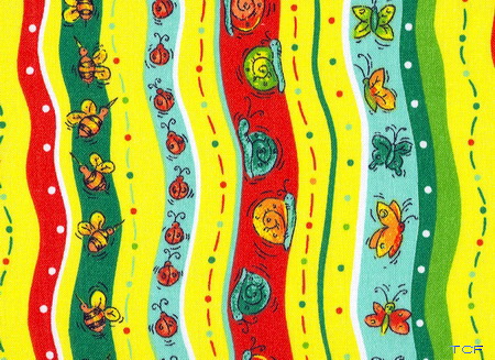 Snails Bees Butterflies Stripe